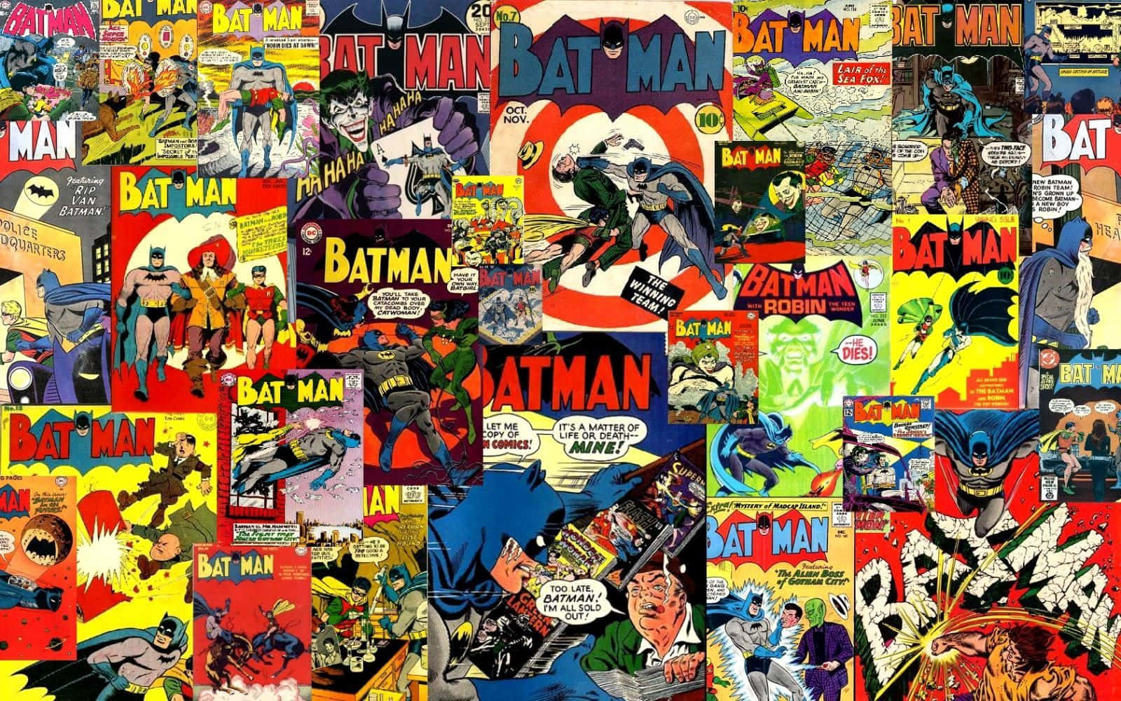 Batmanund Robin Superhelden Collage Wallpaper