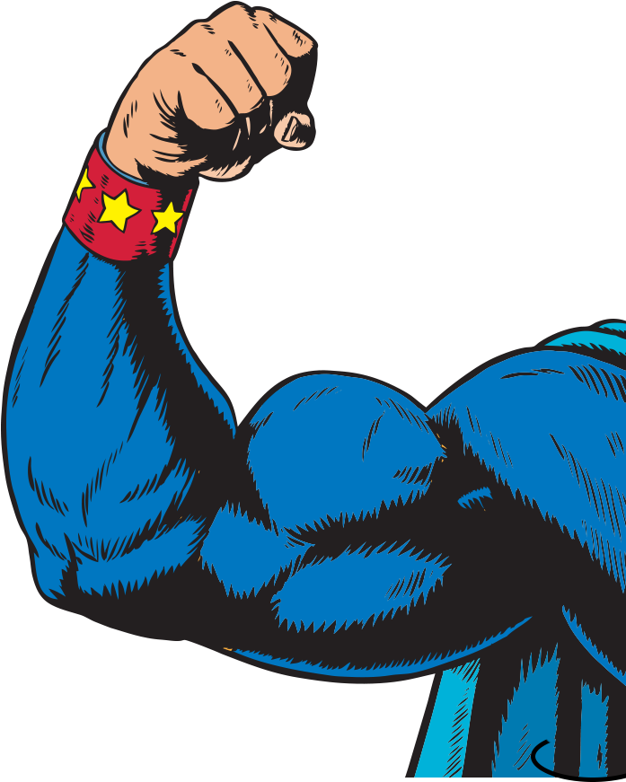 Superhero Fist Power Display PNG