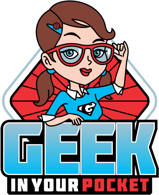 Superhero Geek Girl Cartoon PNG
