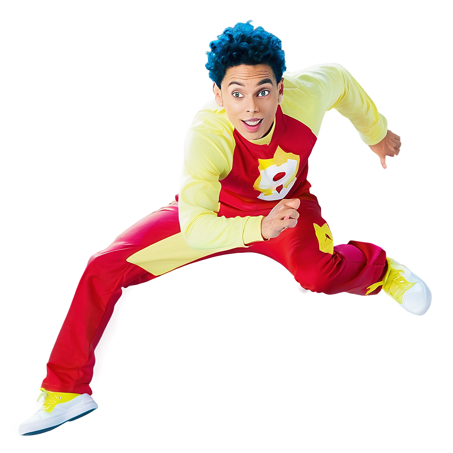 Superhero Jump Pose PNG