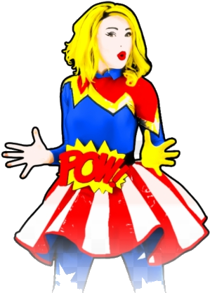 Superhero Pop Art Costume PNG