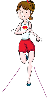Superhero Runner Cartoon PNG