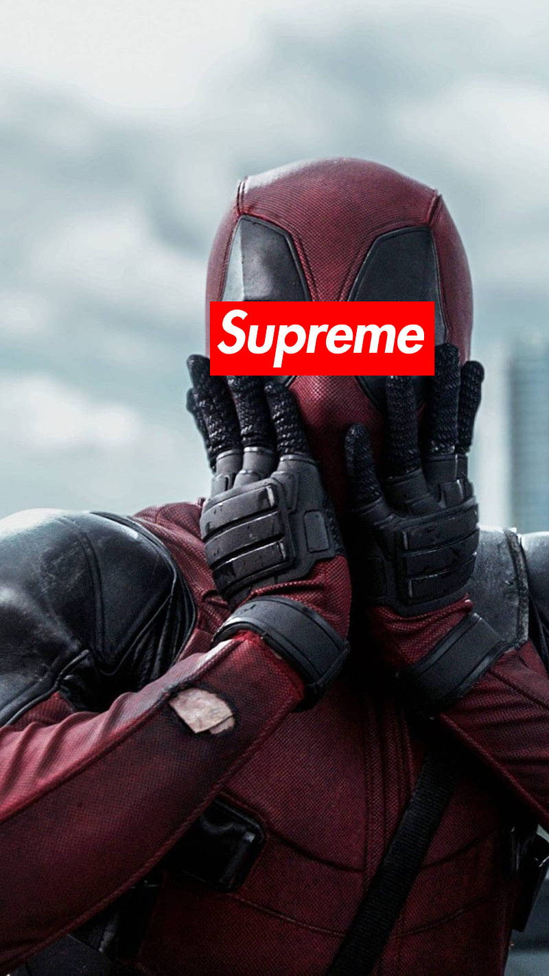 Superhéroesupremo Deadpool Sorprendido Fondo de pantalla