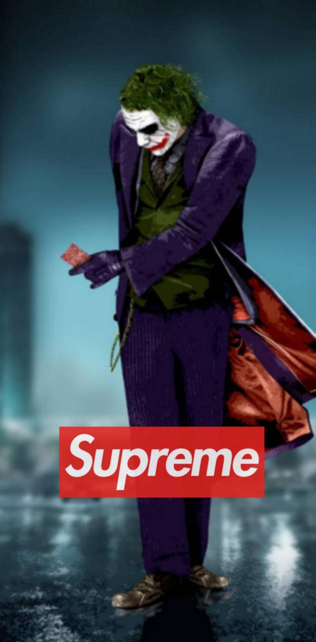 Superskurken Supreme Joker I Lilla Dragt Wallpaper