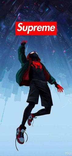 Superheldsupreme Miles Morales Poster Wallpaper