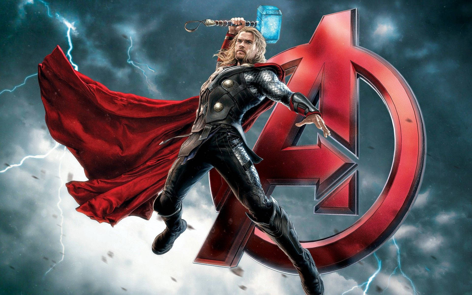 Thor, the Hammer-Wielding Marvel Superhero Wallpaper