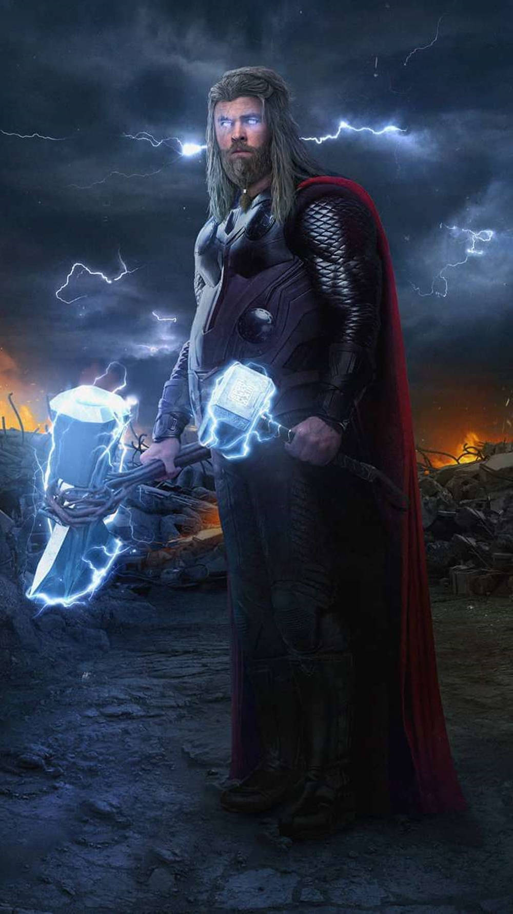 Superhero Thor Stormbreaker Weapons Background