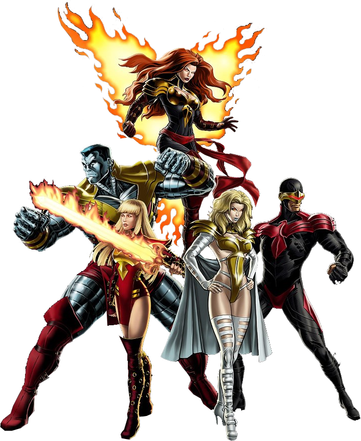 Superhero_ Team_ Flaming_ Powers_ Illustration.png PNG