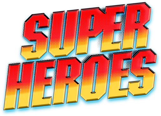 Superheroes Text Logo PNG