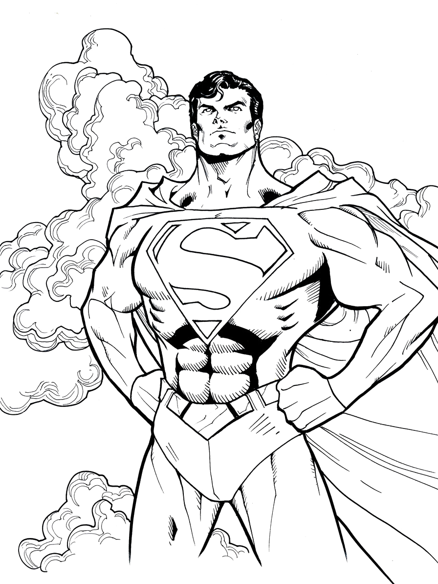 Superheroin Flight Coloring Page PNG