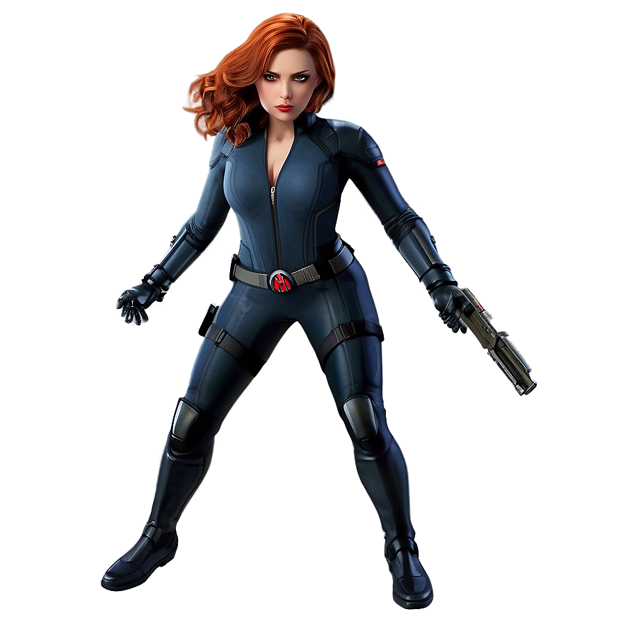 Superheroine_in_ Action_ Pose PNG