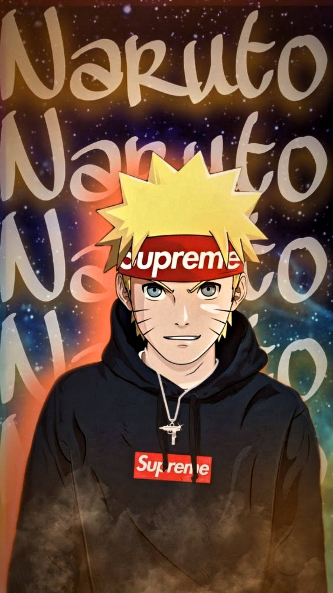 Superior Naruto Wearing Supreme Clothes Wallpaper