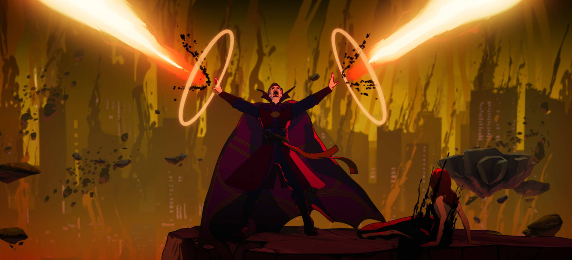 Superior Sorcerer Doctor Strange Full Body Background