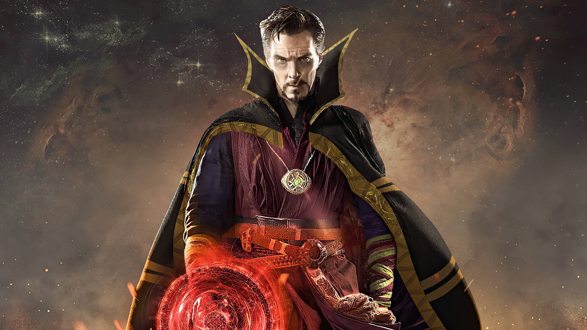Superior Sorcerer Doctor Strange Looking Fierce Background