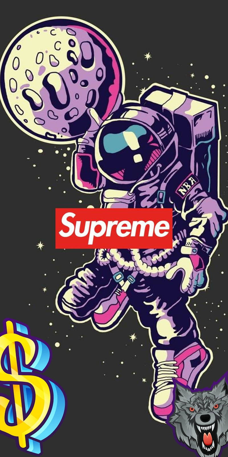 Superior Supreme Logo Space Theme Wallpaper