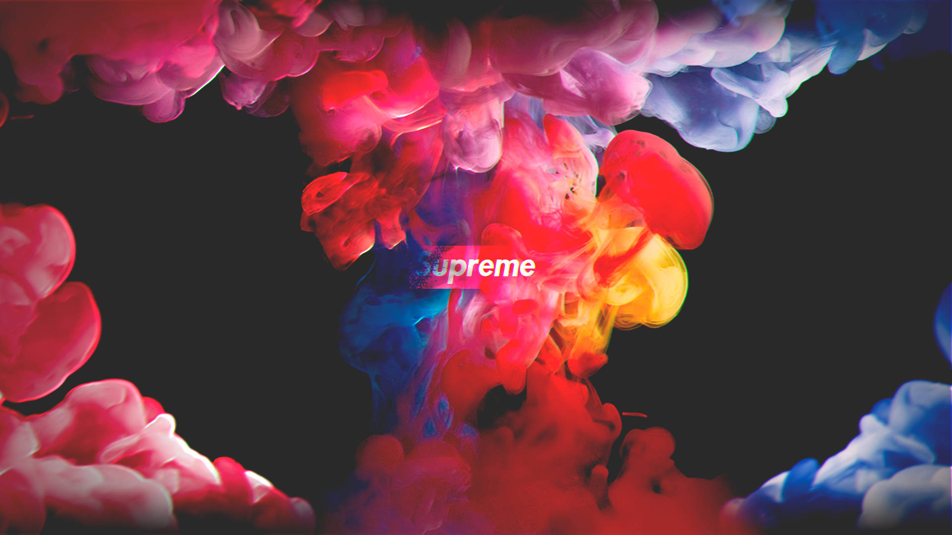 Superior Supreme Logo With Colorful Smoke Wallpaper