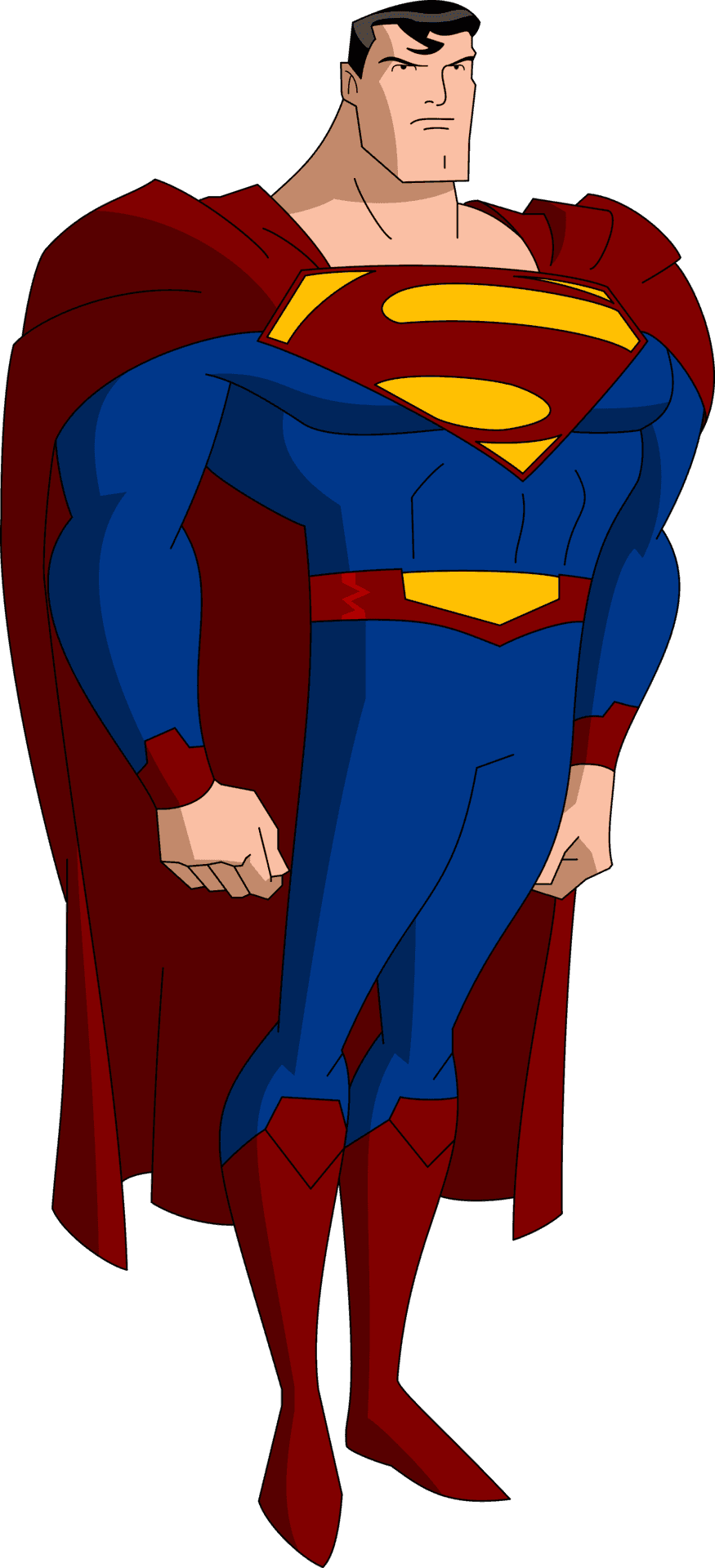 Superman Animated Stance.png PNG
