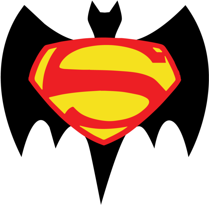 Superman Batman Logo Hybrid PNG