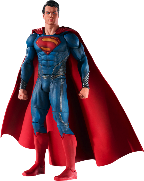 Superman Figure Standing Pose PNG