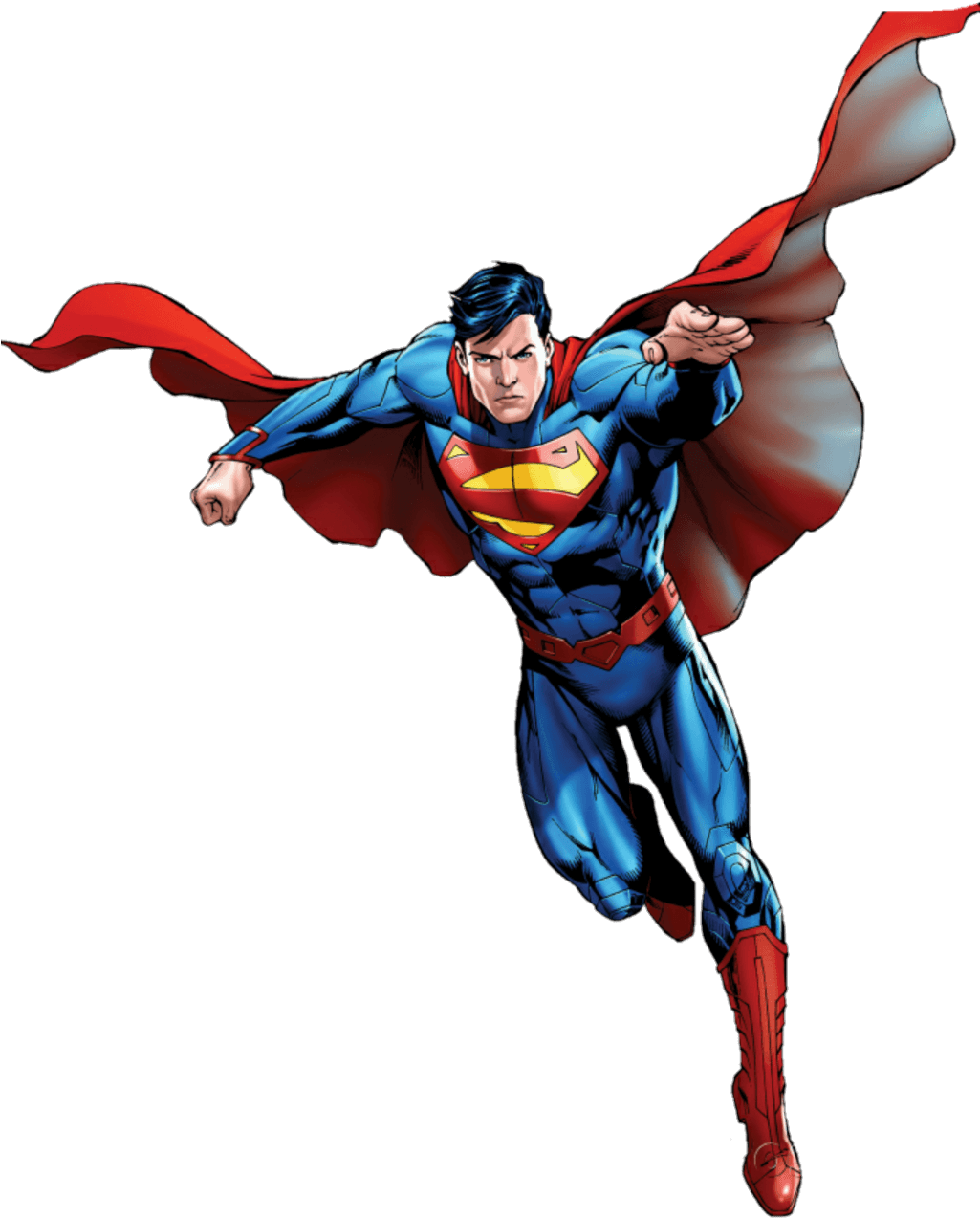 Superman Flying Heroic Stance PNG