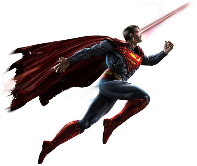 Superman_ Flying_ Action_ Pose PNG
