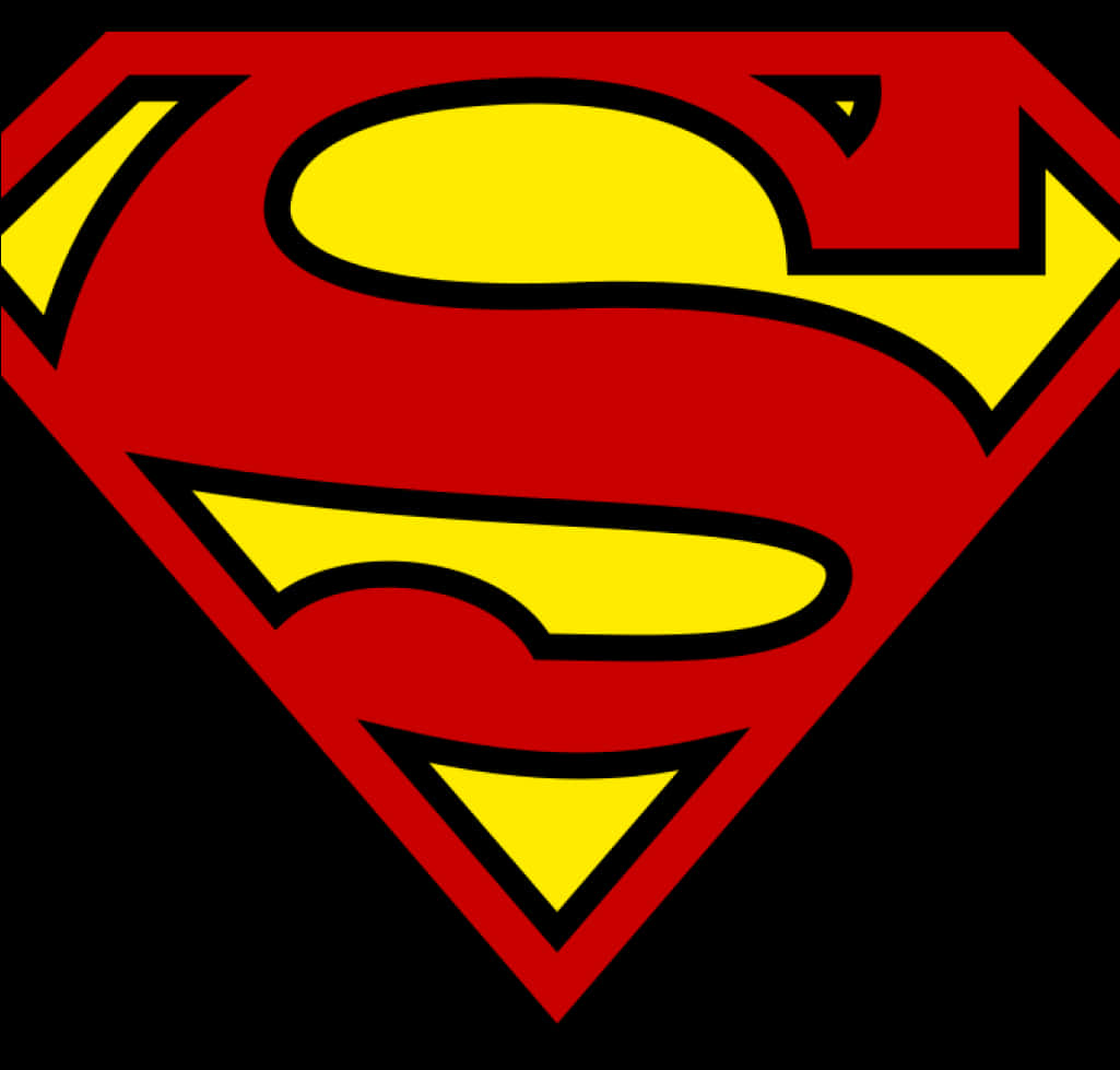 Superman Logo Iconic Red Yellow PNG