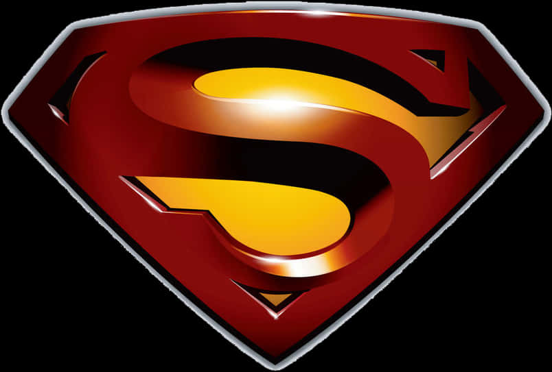 Superman Logo3 D Rendering PNG
