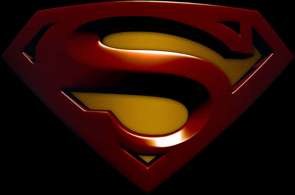 Superman Logo3 D Rendering PNG