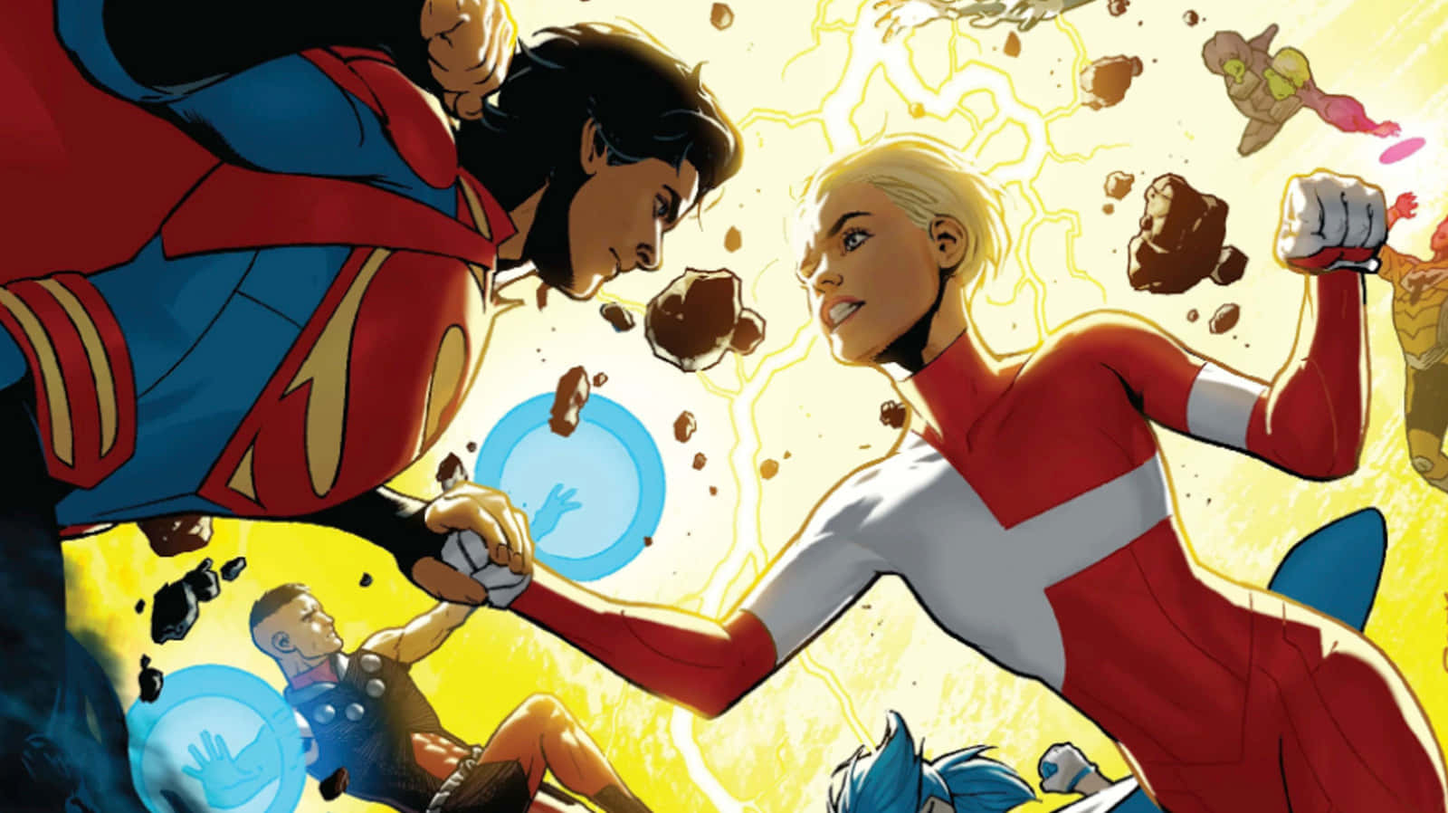 Superman Multiverse Adaption Legion Of Super Heroes Wallpaper