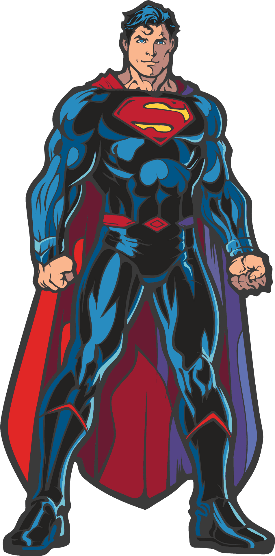 Superman Standing Pose Illustration PNG