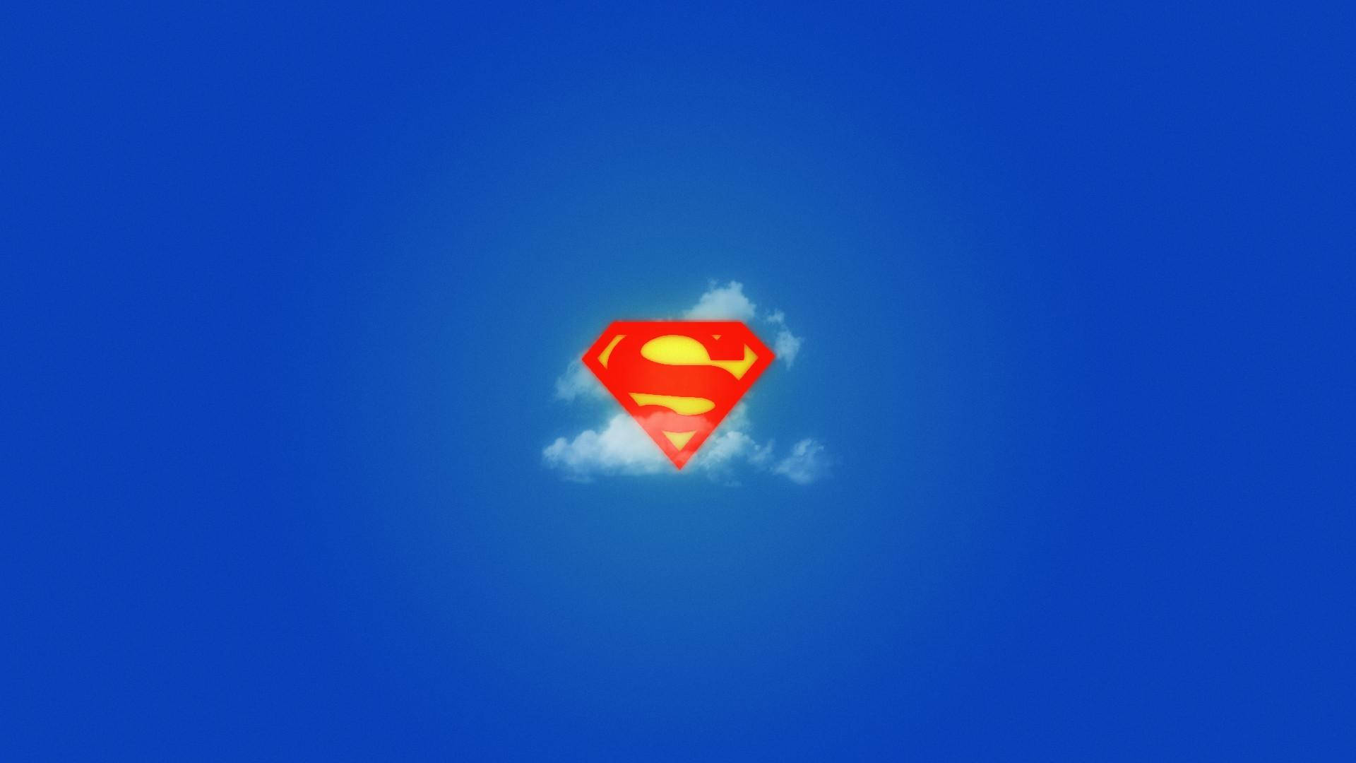 Superman Symbol Iphone Blå Himmel Wallpaper