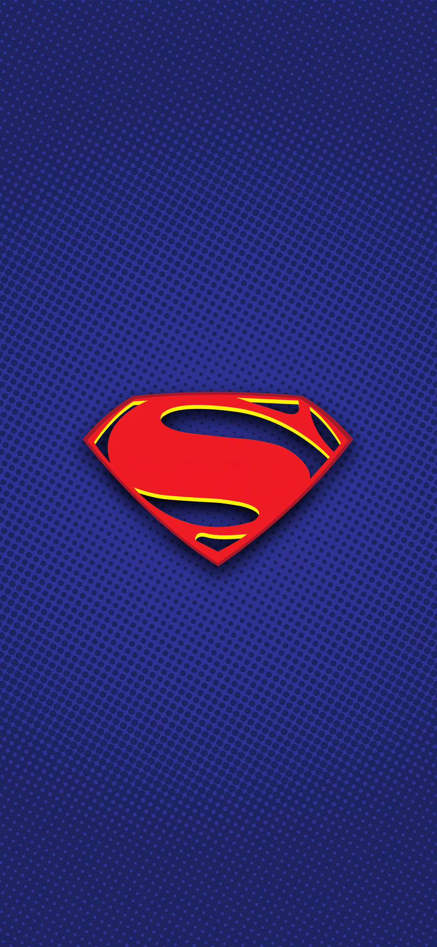 Superman Symbol Iphone Blå Prikker Wallpaper
