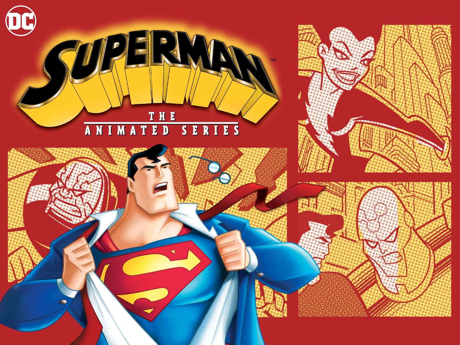 Superman in Flight - The Animated Series Wallpaper
