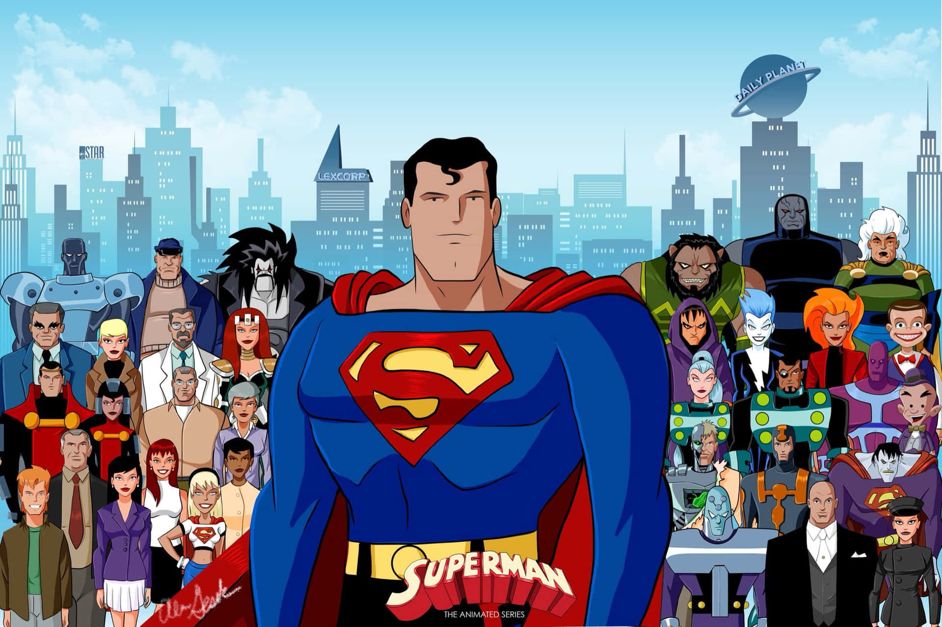 Superman in Action - The Animated Series Wallpaper