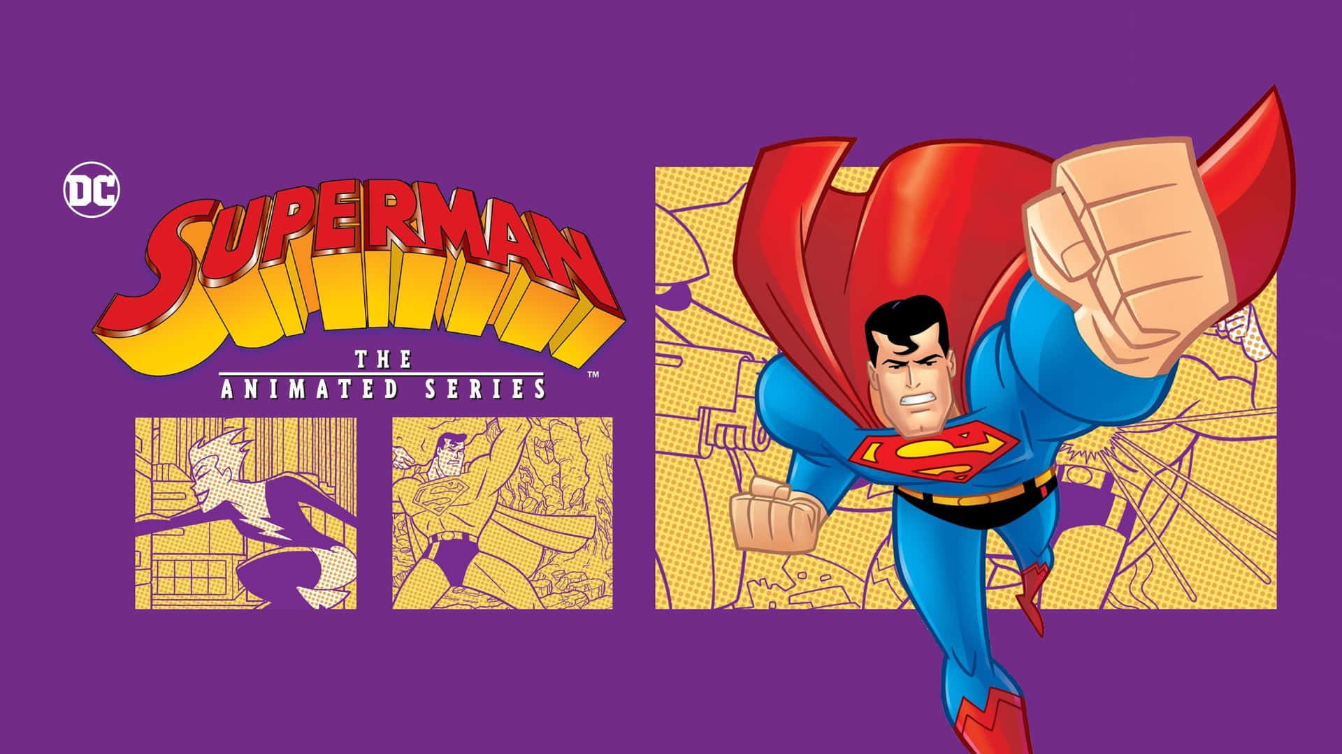 Superman: The Animated Series - Hero in Action Wallpaper