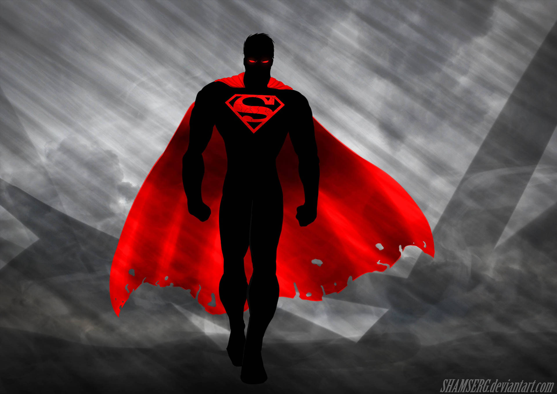 The Iconic Superman Ready for Action Wallpaper