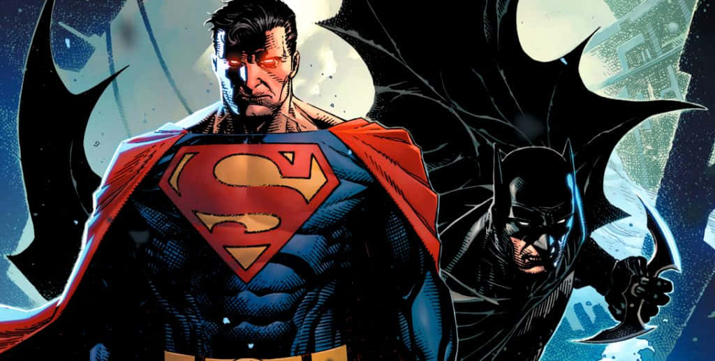 Superman En Batman Alliantie Achtergrond