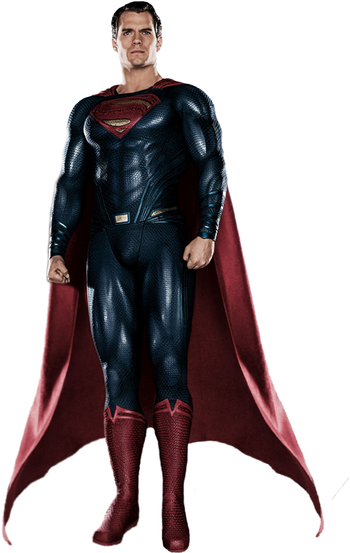 Supermanin Action Pose PNG