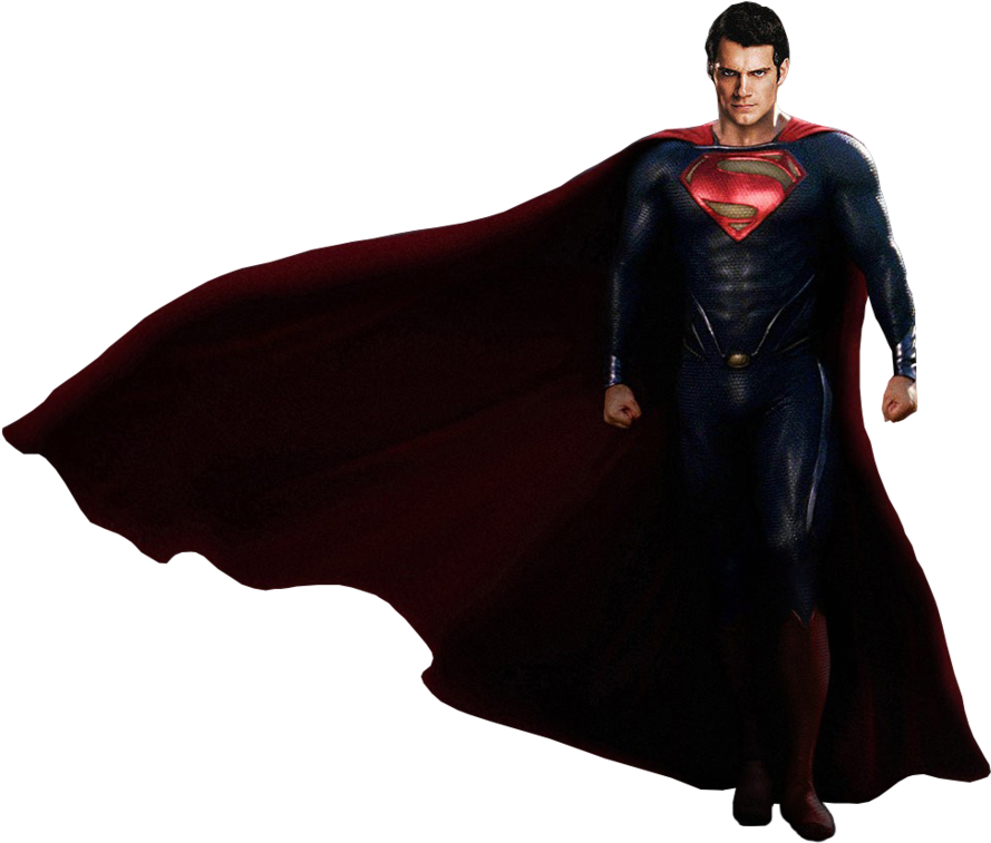 Supermanin Action Pose PNG