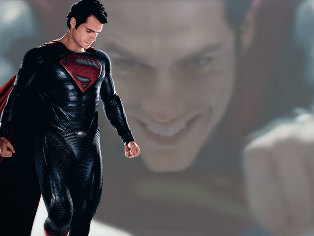 Supermanin Action Pose PNG