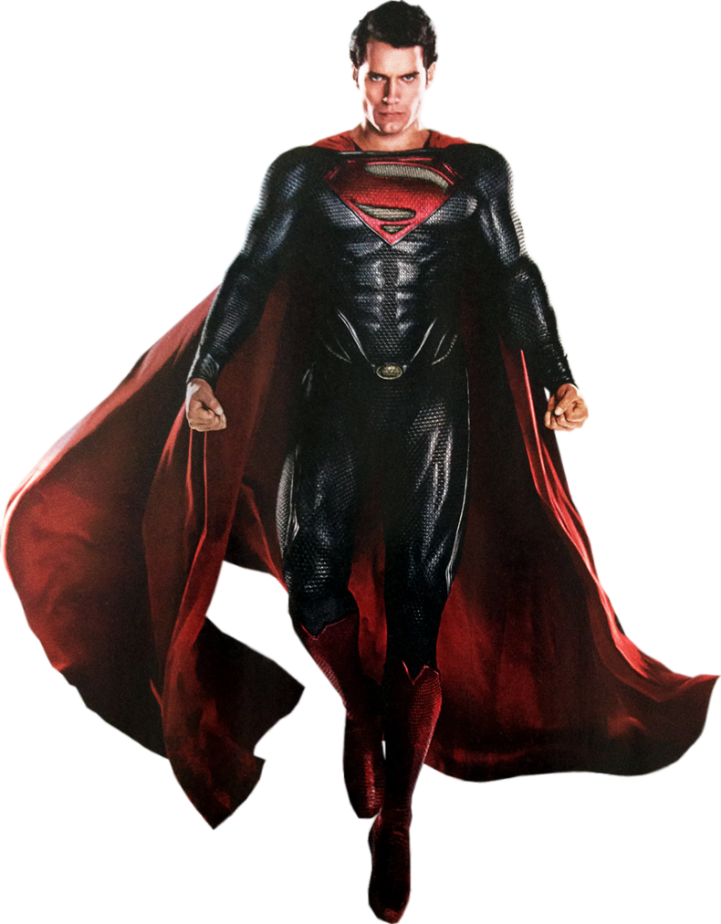 Supermanin Action Pose PNG