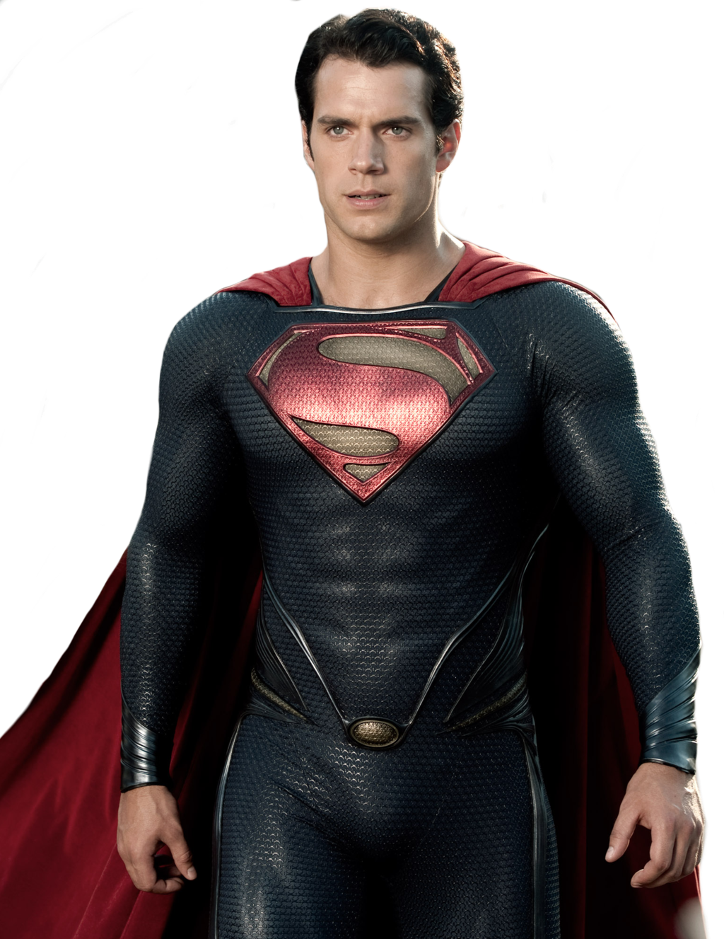 Superman Portrait Standing Pose PNG