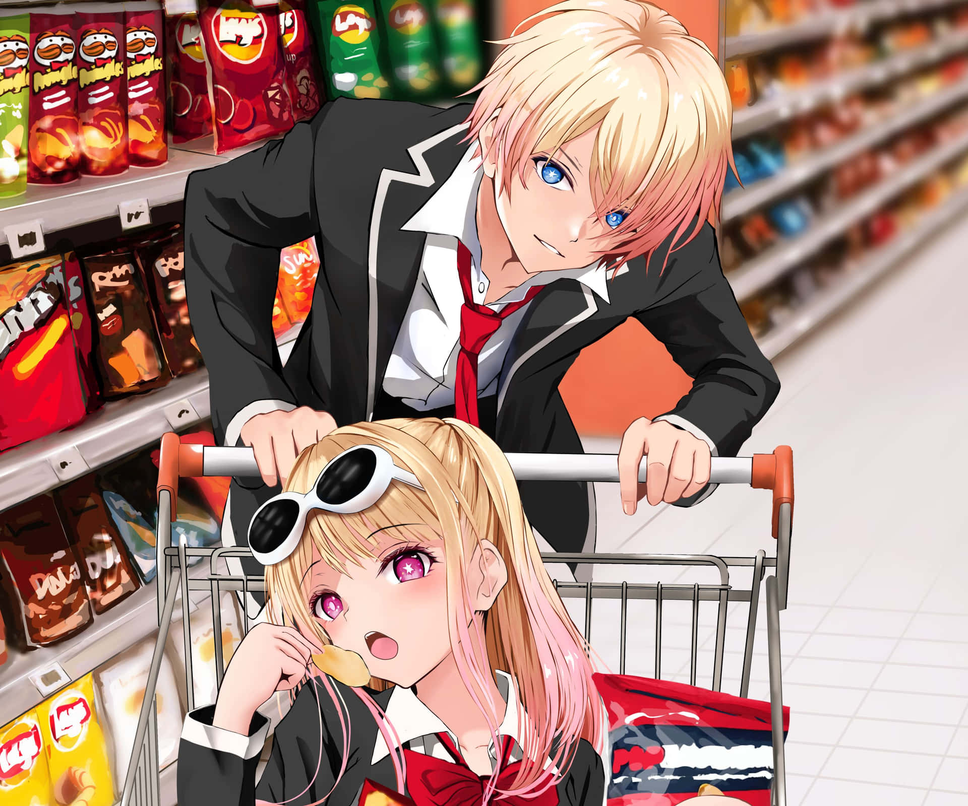 Supermarket_ Adventure_ Oshi_ No_ Ko Wallpaper