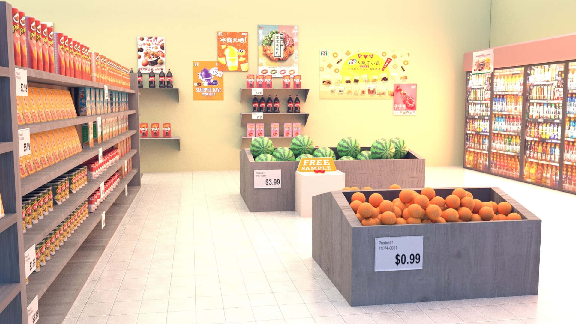 Supermarkedsgang,fyldt Med Fantastiske Valg Af Dine Yndlingsprodukter!