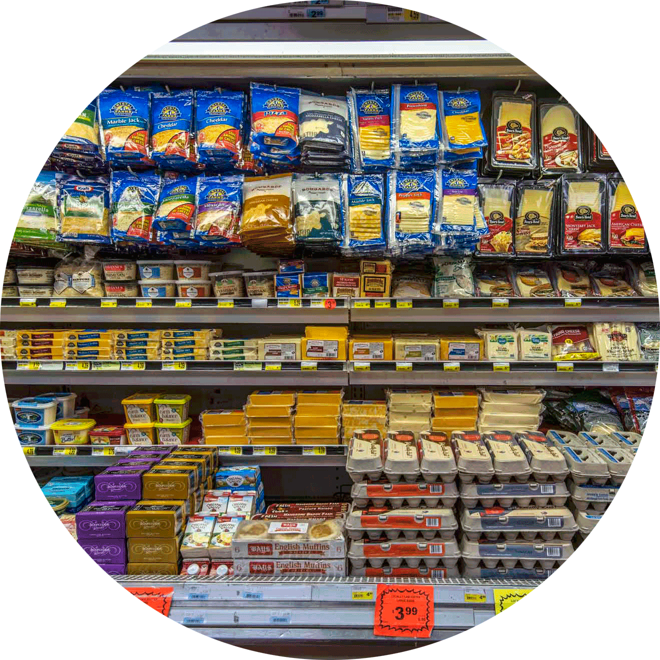 Supermarket Cheeseand Dairy Products Aisle PNG