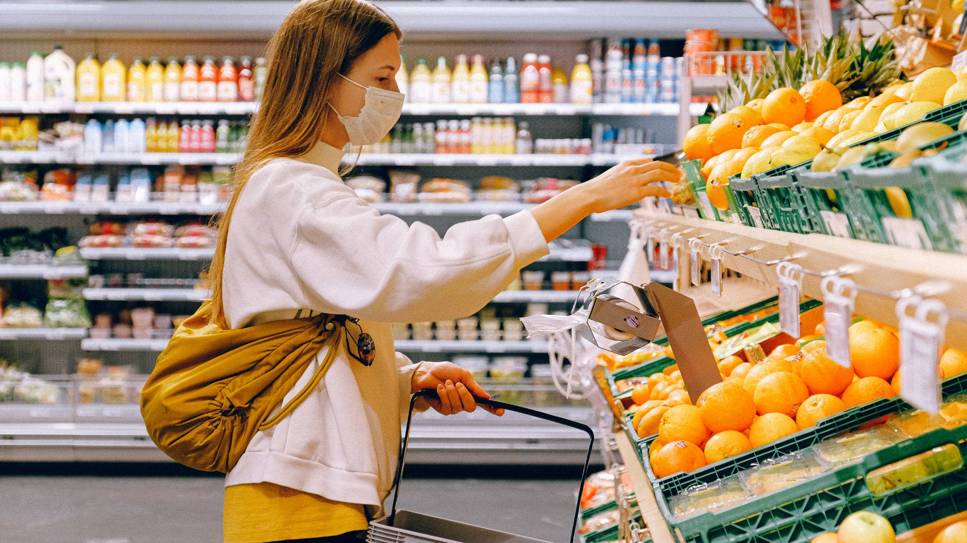 Promocionesde Compras En El Supermercado Para Acción De Gracias. Fondo de pantalla