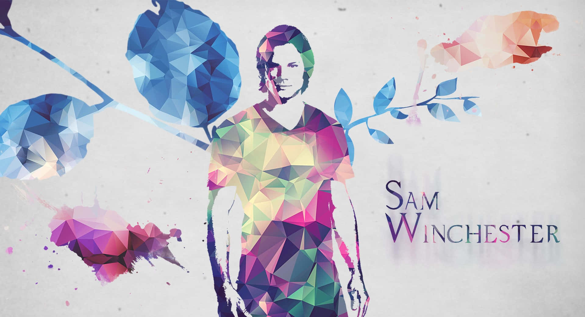 Supernatural Sam Winchester Vector Art Wallpaper