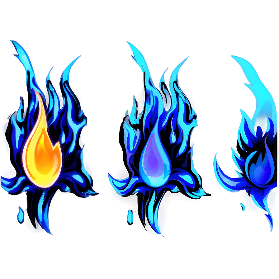 Supernatural Blue Flames Png Qcp PNG