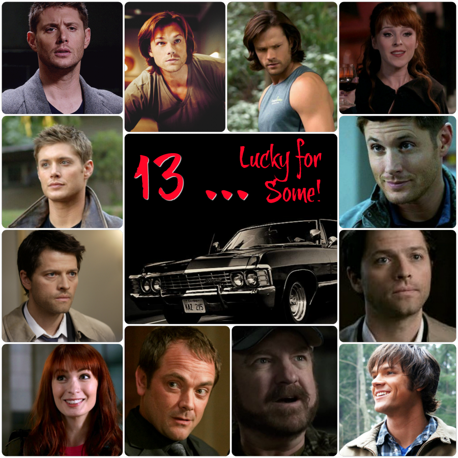 Supernatural Cast Collage13 Lucky Number PNG