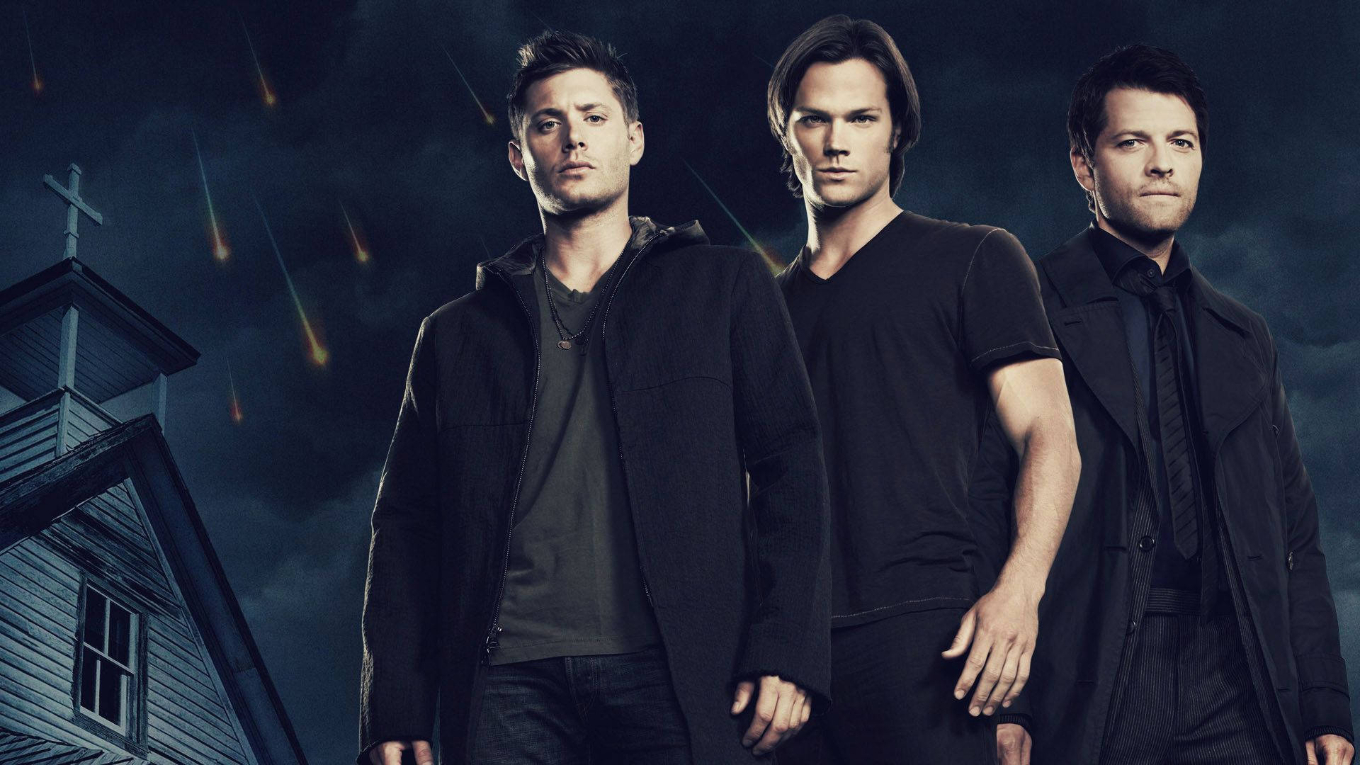 The Winchester Brothers Reunited With Castiel, Ready To Save the Day Wallpaper